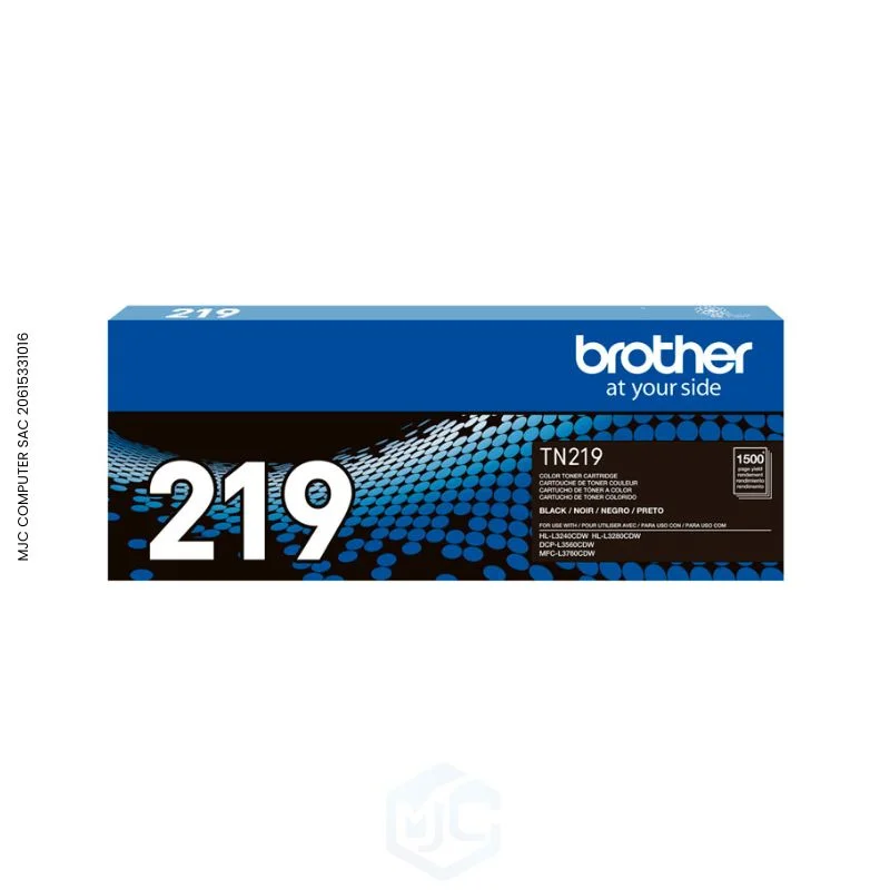TONER BROTHER TN219BK BLACK P/ L3560/L3760/ L3280 1500 PAGINAS