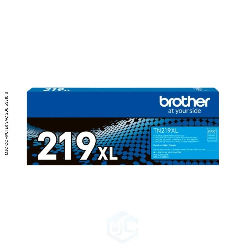 TONER BROTHER TN-219XL CYAN P/ L3560/ L3760/ L3280 2300 PAGINAS