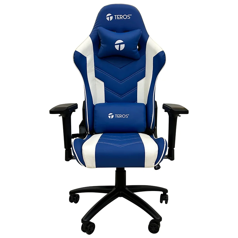SILLA GAMER TEROS TE-8126B AZUL Y BLANCO