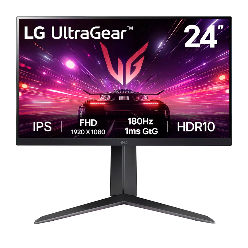 Monitor Gamer LG 24" UltraGear Plano FHD IPS (1920x1080) HDMI/DP/HP-OUT