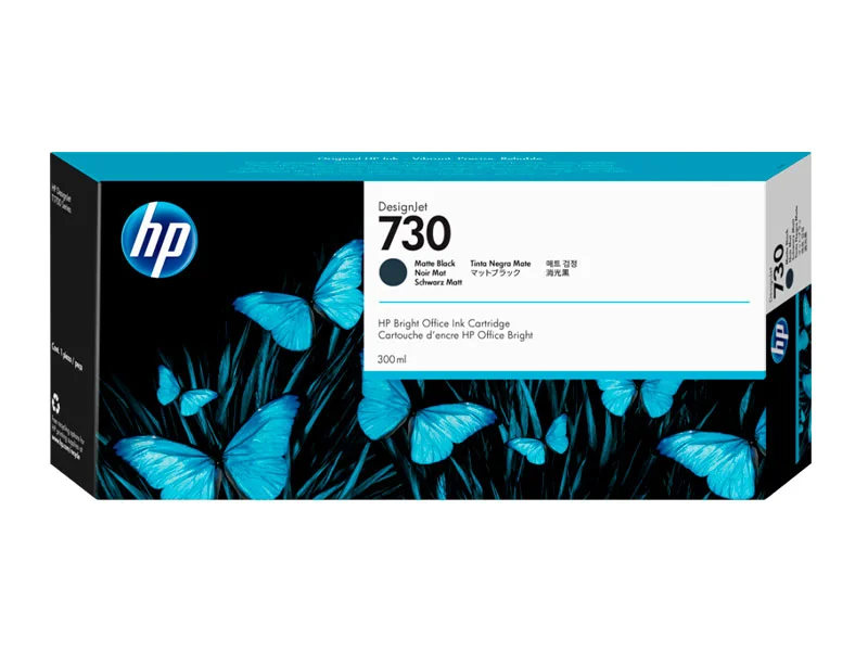 TINTA HP P2V71A (730) MATE BLACK P/ DESIGNJET INK 300M