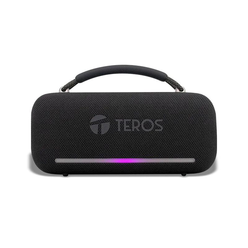 TEROS Parlante inalámbrico TEROS VIBE VB-6049BLK, BT 5.3, 60W, 4000mAh, USB, Luces RGB