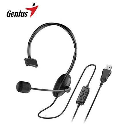 AUDIFONO CON MICROFONO GENIUS HS-100U MONO USB-A BLACK (31710027400)