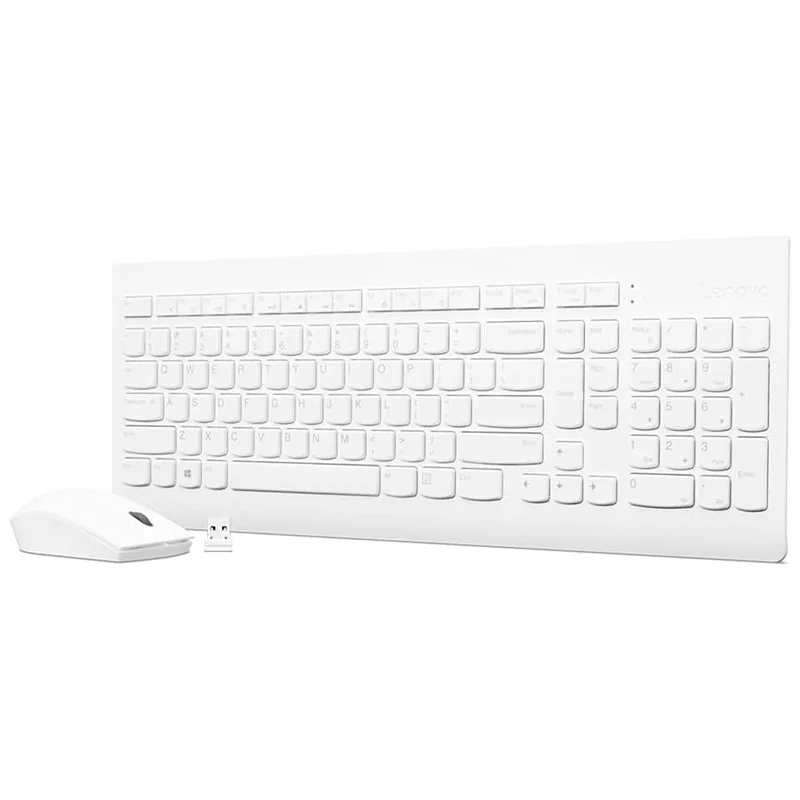 LENOVO - IDEA Kit de Teclado + Mouse combo, LENOVO 510, Inalámbrico, Color Blanco