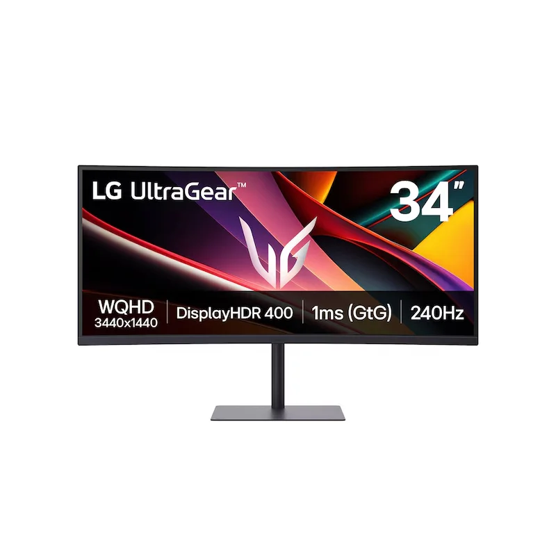 Monitor Curvo LG Gamer UltraGear G6, 34G630A-B,  WQHD, 240Hz, HDMIx2, DP, USB-C, Speaker(5Wx2). 34"