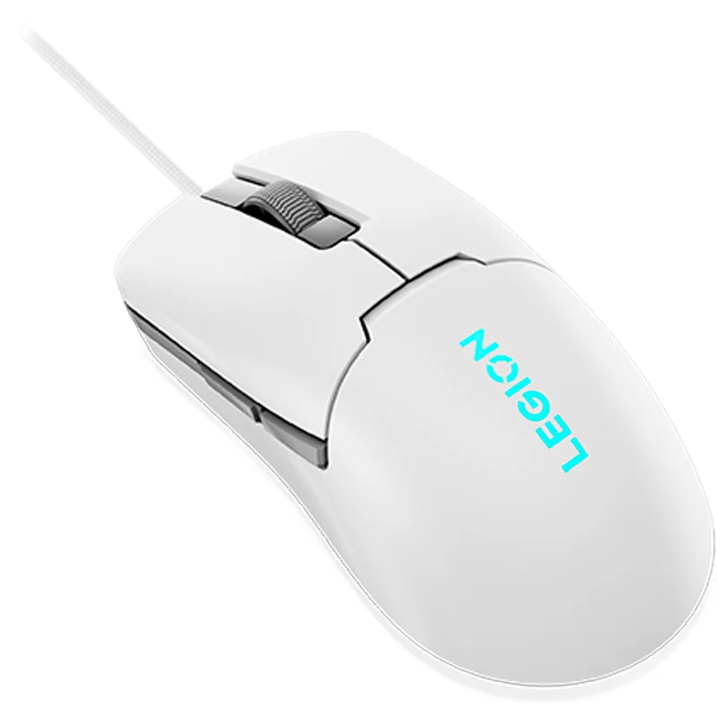 Mouse gamer Lenovo Legion M300s, USB 2.0/Hasta 8000 DPI/1000Hz/RGB/Glacier White (Blanco)