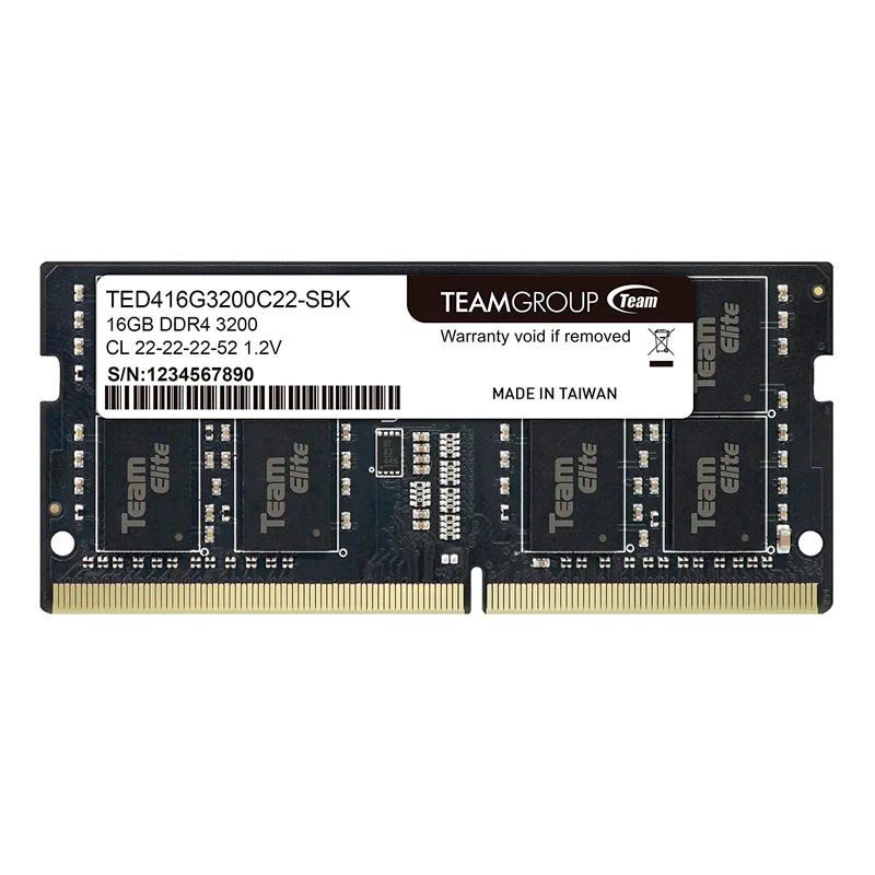 Memoria RAM SO-DIMM TeamGroup Elite, 16GB DDR4-3200MHz (PC4-25600) 1.2V, CL22