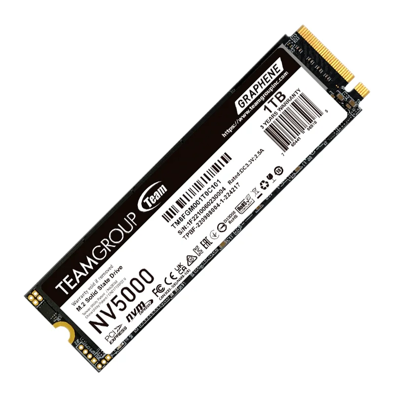 Disco duro solido TEAMGROUP NV5000 M.2 PCIe 4.0 SSD M.2 1TB, PCIe Gen4x4 con NVMe
