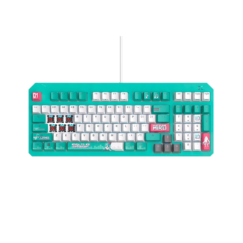 Teclado Asus Tuf Gaming K3 Gen II Hatsune Miku Edition, USB, RGB