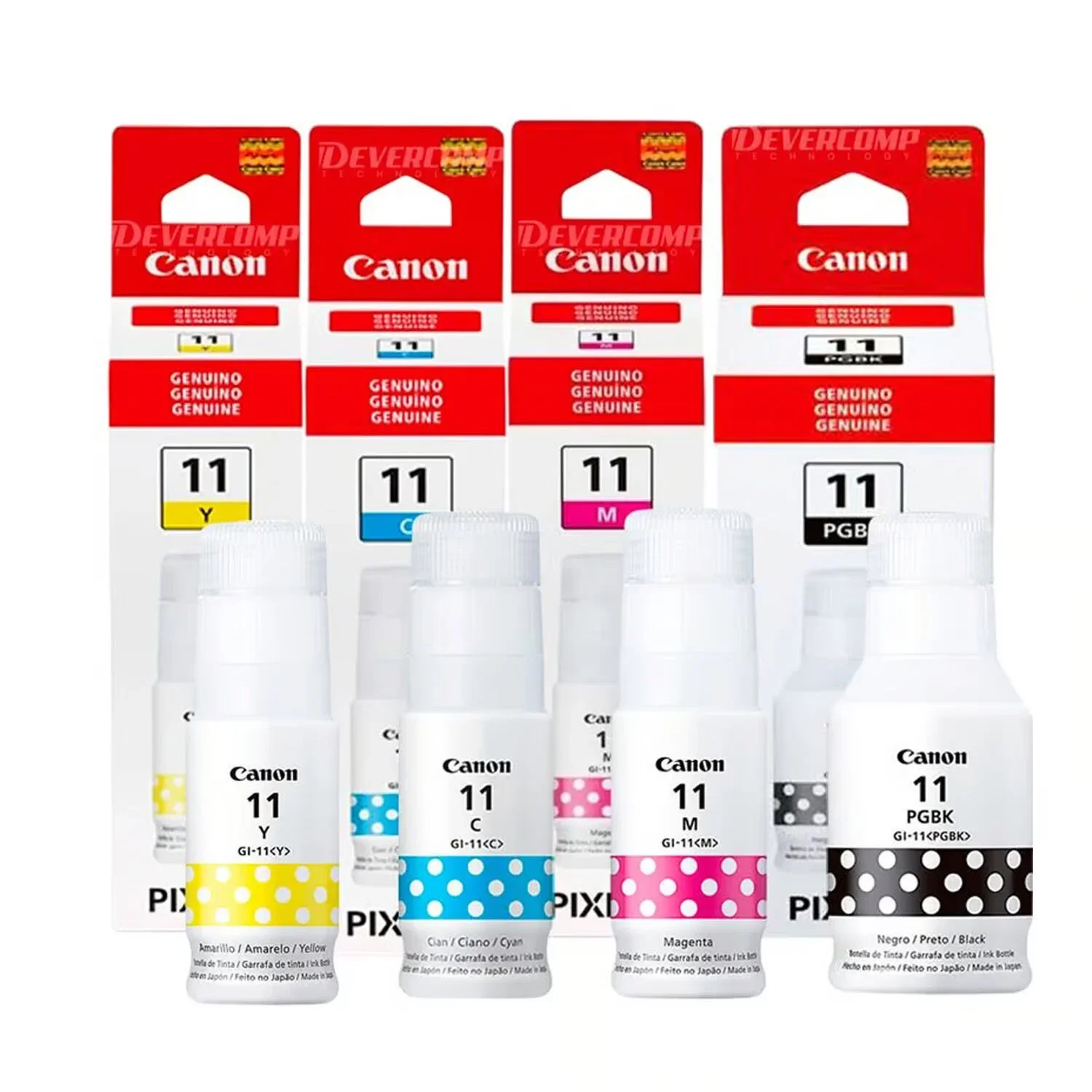 Kit De Tinta Canon GI-11 Pack De 4 Colores