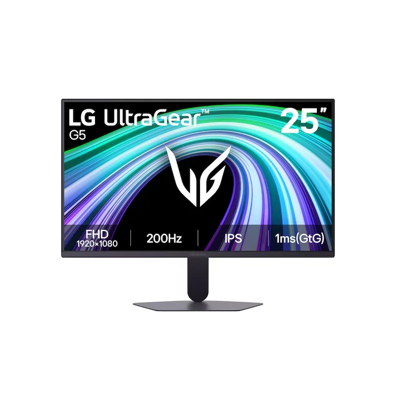 Monitor LG UltraGear G5 25G523B, 24.5", FHD IPS, 200Hz, HDMI, DP, Salida_auriculares (3.5mm)