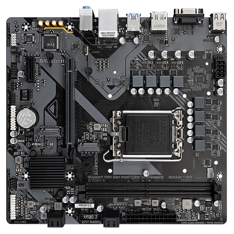 Placa madre Motherboard Gigabyte B760M E (rev. 1.0) Chipset Intel B760, LGA1700, Micro ATX