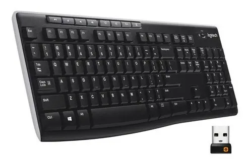 TECLADO LOGITECH K270 WIRELESS UNIFYING USB SP BLACK (920-004426)