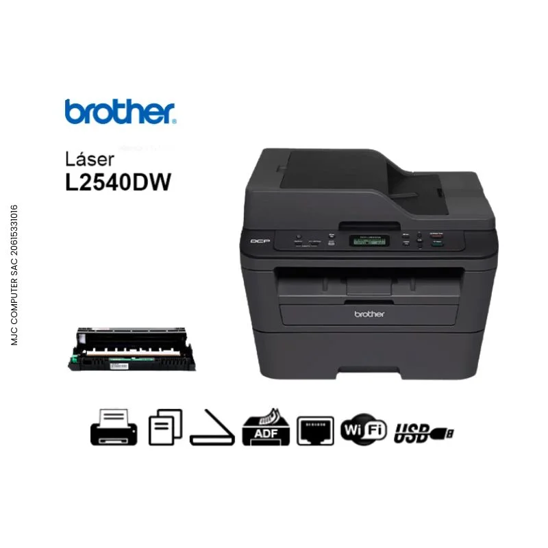 Impresora Multifuncional Laser Brother B/N. DCP-L2540DW 30PPM