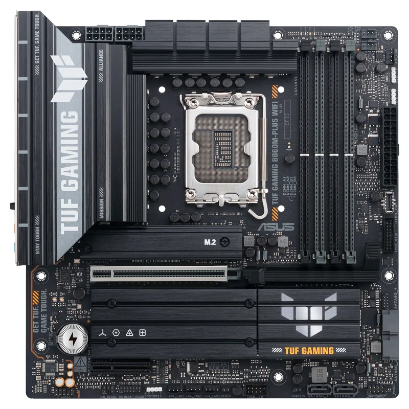Placa madre Motherboard ASUS TUF GAMING B860M-PLUS WIFI, Chipset Intel B860, LGA 1851, HDMI, DP, mATX