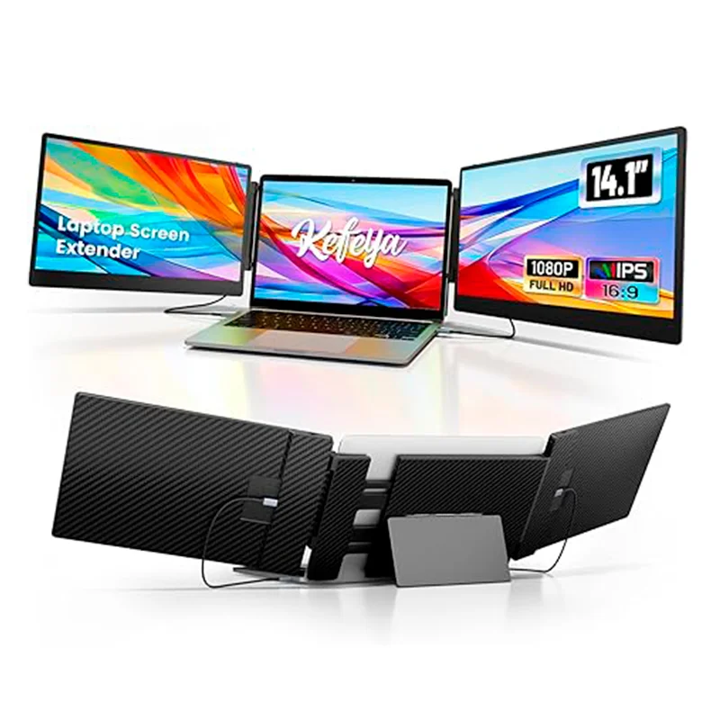 Extensor Dual de monitor 14" para portatiles de 13"-17", FHD (1920x1080), IPS, USB-C/HDMI