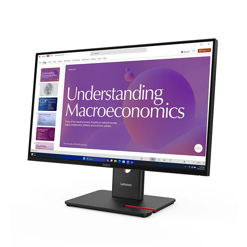 Monitor Lenovo ThinkVision T24D-40, 23.8" 1920x1080 WLED IPS HDMI/DP/RJ-45/Raven Black