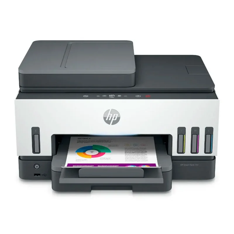 Impresora Mltifuncional HP Smart Tank 790, imprime/escanea/copia/fax/Wi-Fi/USB/Ethernet
