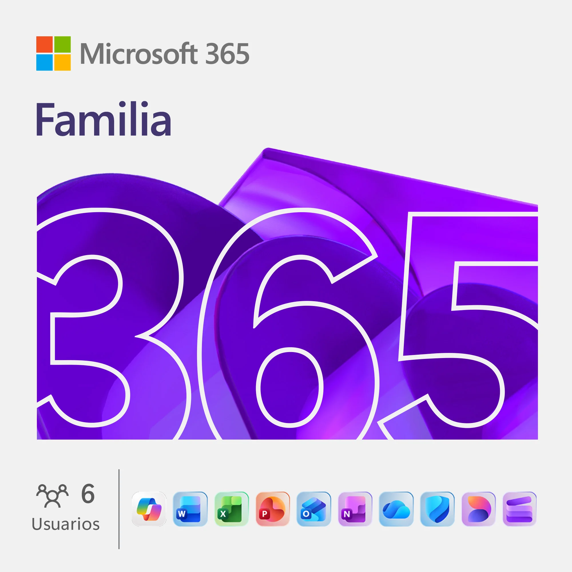 Licencia Virtual (ESD) Microsoft 365 Familia  / ( 1 año - 1 a 6 usuarios)