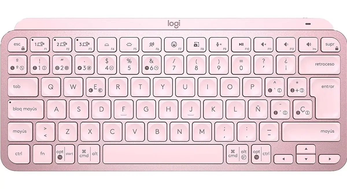 TECLADO LOGITECH MX KEYS MINI MULTI-DEVICE BT ILUMINADO ROSE SP (920-010478)