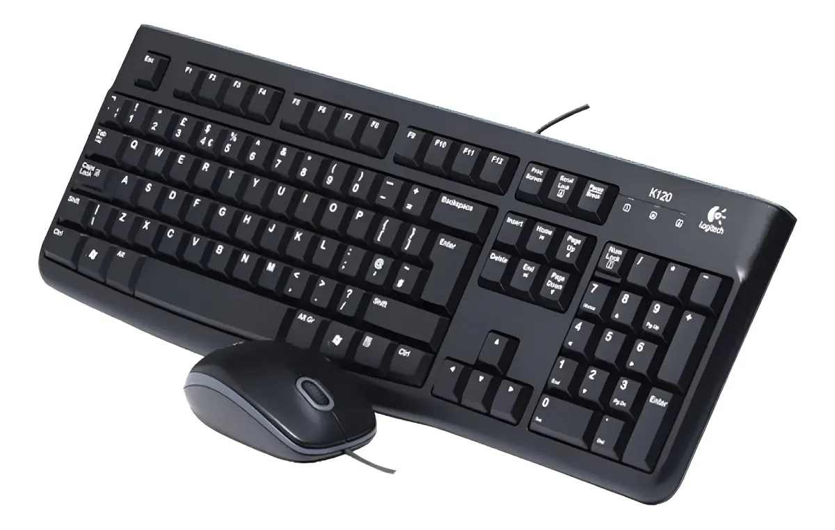 TECLADO LOGITECH + MOUSE MK120 USB SP BLACK (PN 920-004428)