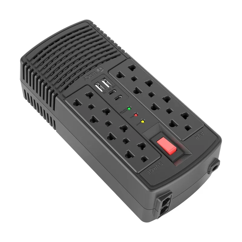 Estabilizador de voltaje TEROS TE-7182N, AVR, 1200VA, 600W, 184-276VAC