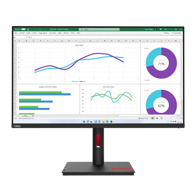 Monitor Lenovo ThinkVision T32h-30, 31.5" WLED IPS, 60 HZ, 4MS, HDMI x1/DP x1/USB-C x1/USB-A x4/RJ-45