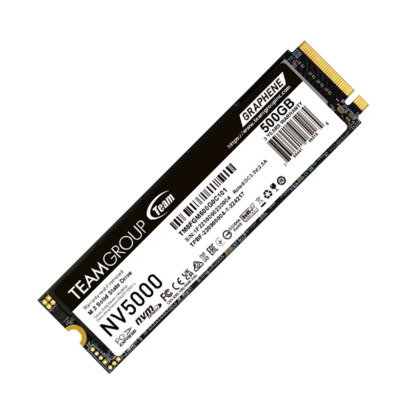 Disco duro solido TeamGroup NV5000, 500GB M.2 PCIe SSD, 4,500 MB/s