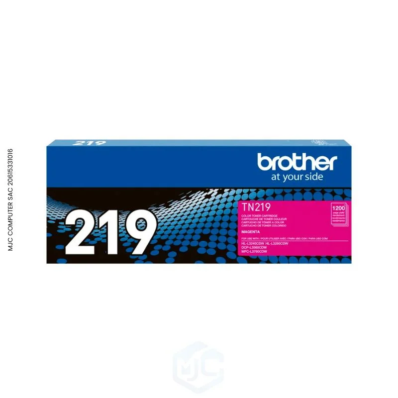 TONER BROTHER TN219M MAGENTA - L3560 - L3760 - L3280 1200 PAGINAS