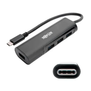 Hub USB Type-C, portátil Tripp-Lite U460-004-4AB, 4 Puertos USB 3.1, Thunderbolt, 5 Gbps.