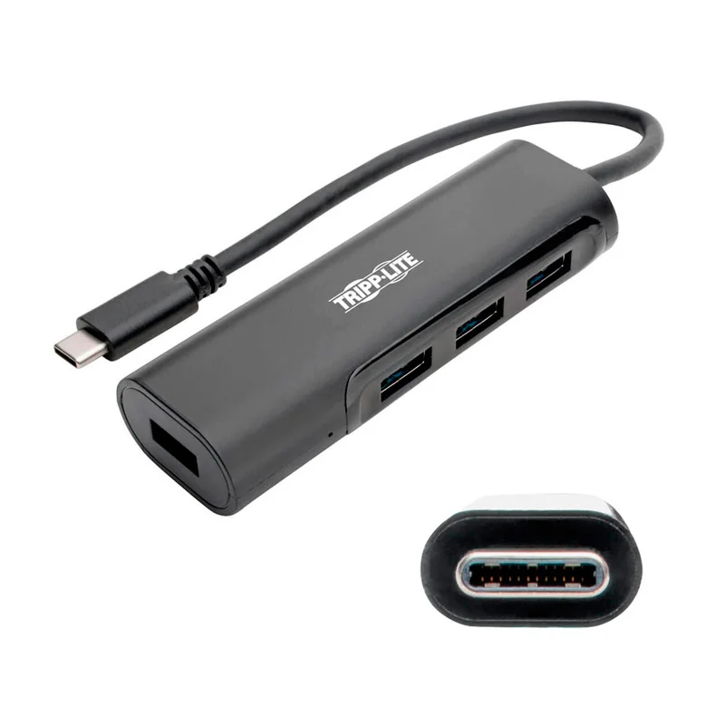 Hub USB Type-C, portátil Tripp-Lite U460-004-4AB, 4 Puertos USB 3.1, Thunderbolt, 5 Gbps.