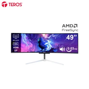 Monitor Curvo Gaming TEROS TE-4920G 49" QD-OLED 144Hz HDMI DP Audio Out Parlantes