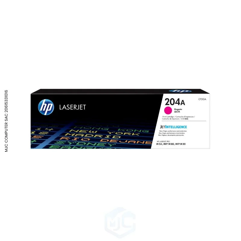 TONER HP 204A MAGENTA (CF513A) LASERJET M154M180M181 900 PAGINAS