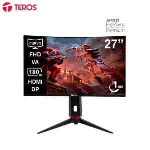 Monitor Curvo Gaming TEROS TE-2766G 27" FHD VA 180 Hz 1ms HDMI DP AUDIO OUT